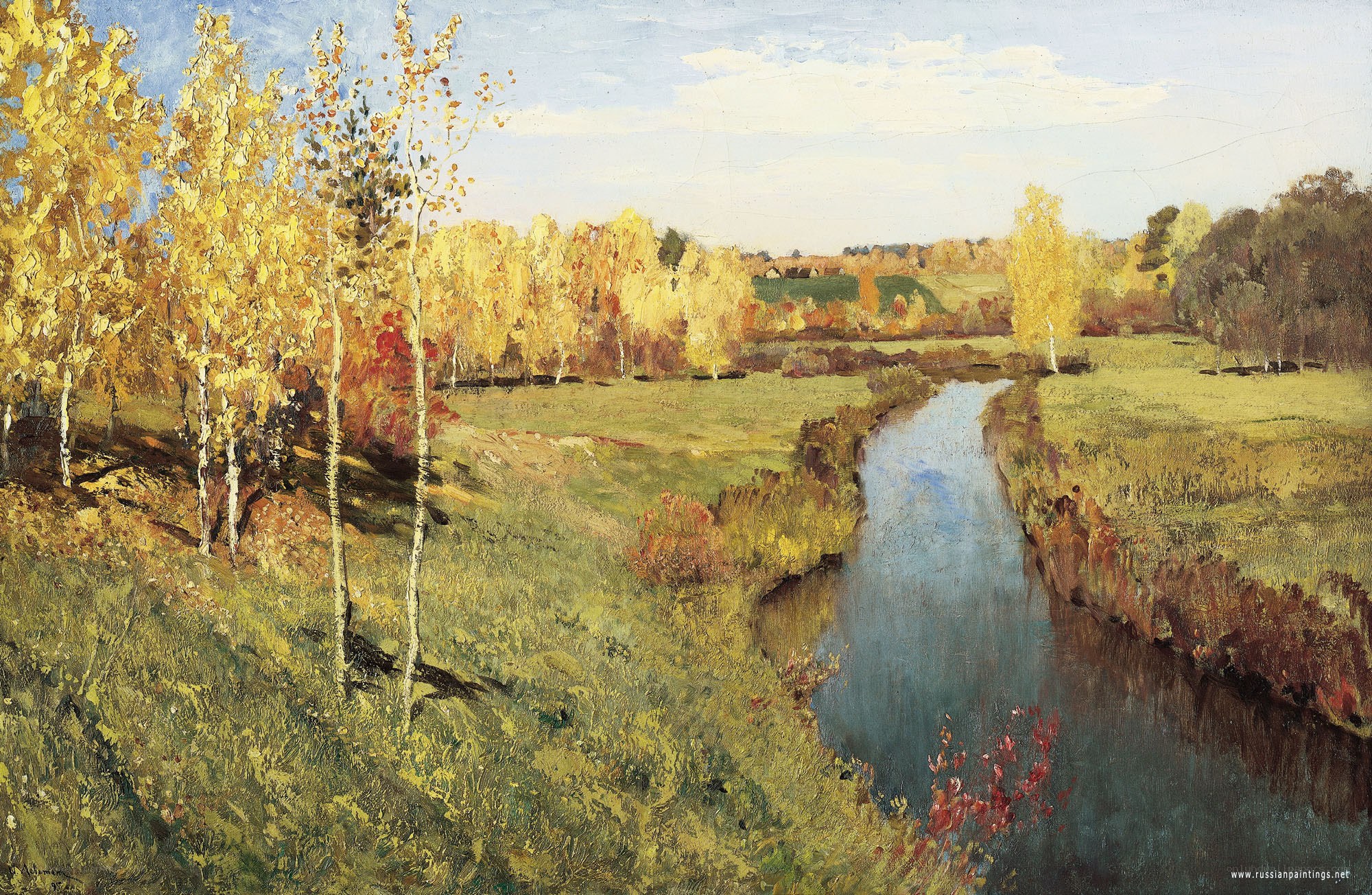 Autumn river landscape