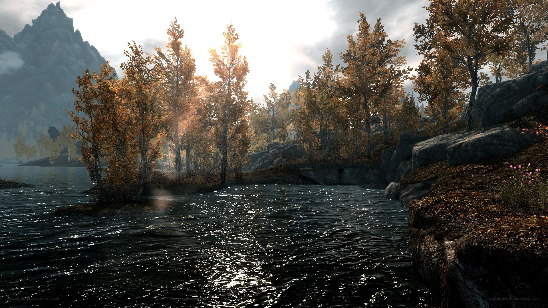 autumn river landscape