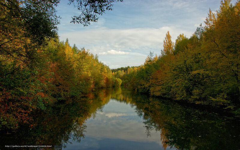 Autumn river landscape