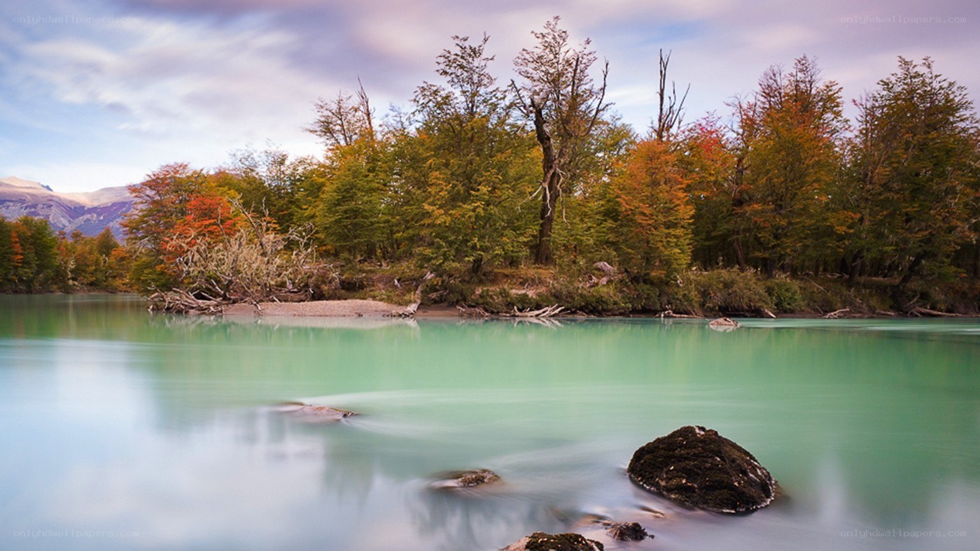 Autumn river landscape