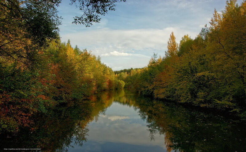 Autumn river landscape