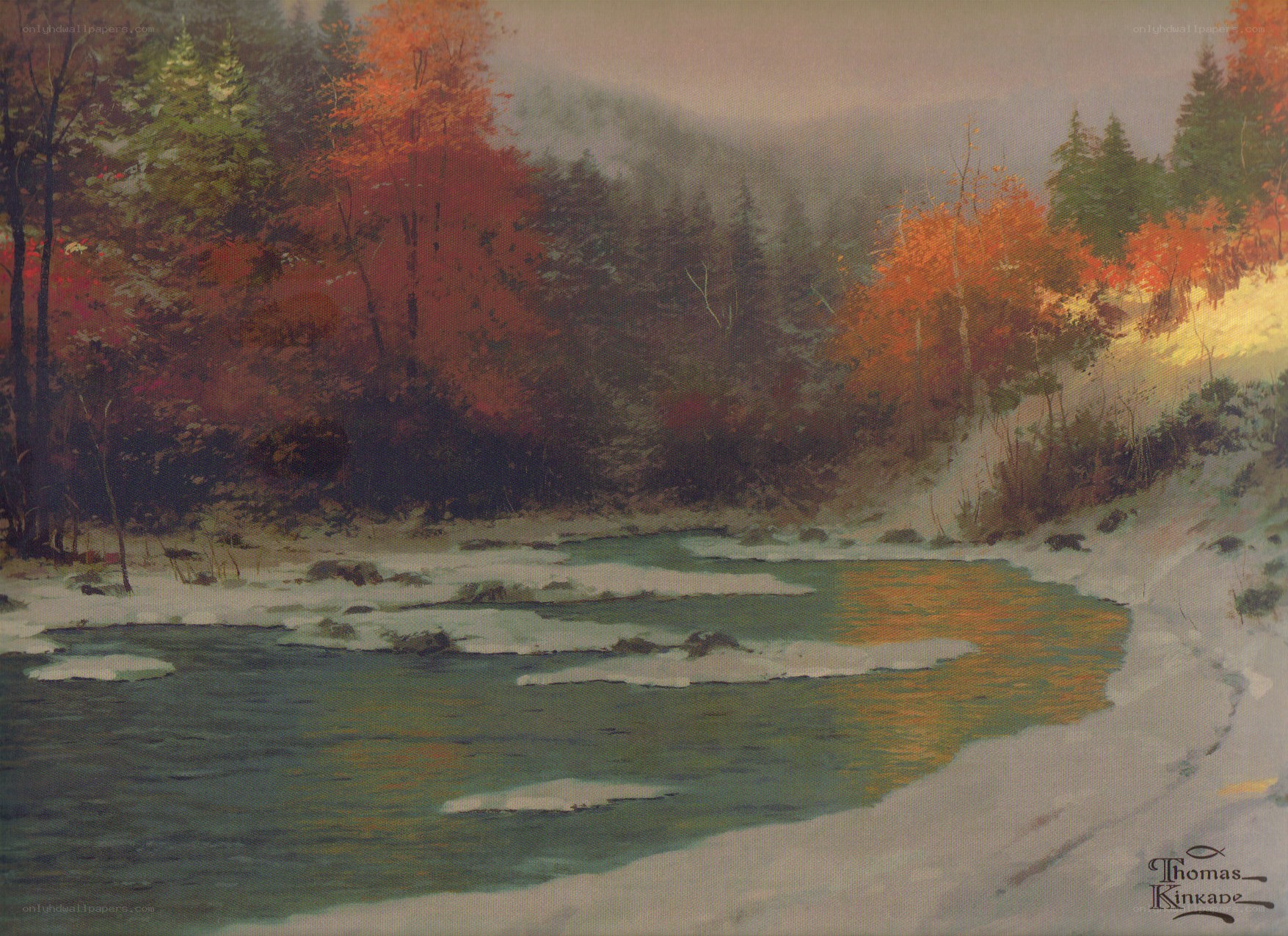 Autumn river landscape