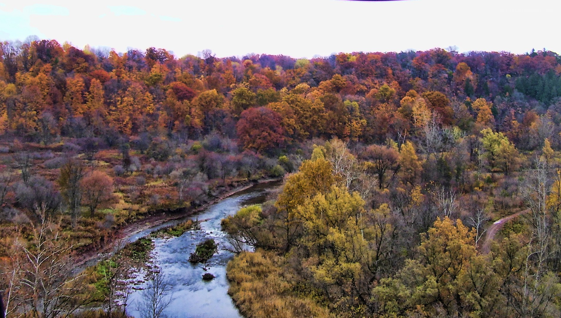 autumn river landscape