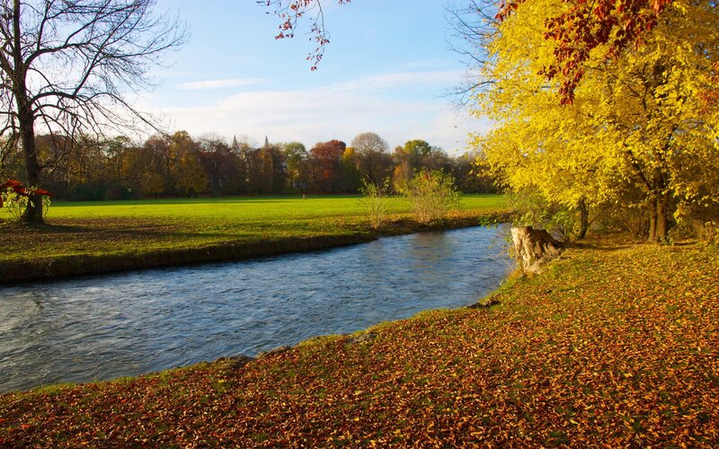 Autumn river scene