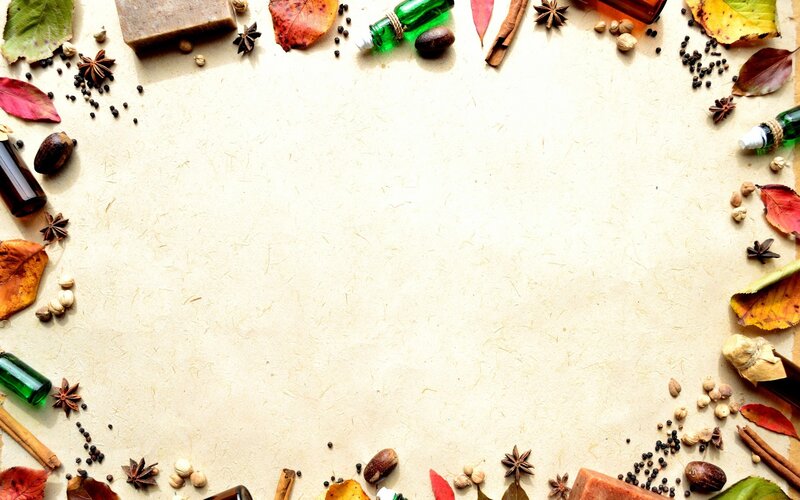 Autumn Spices and Leaves — Brown