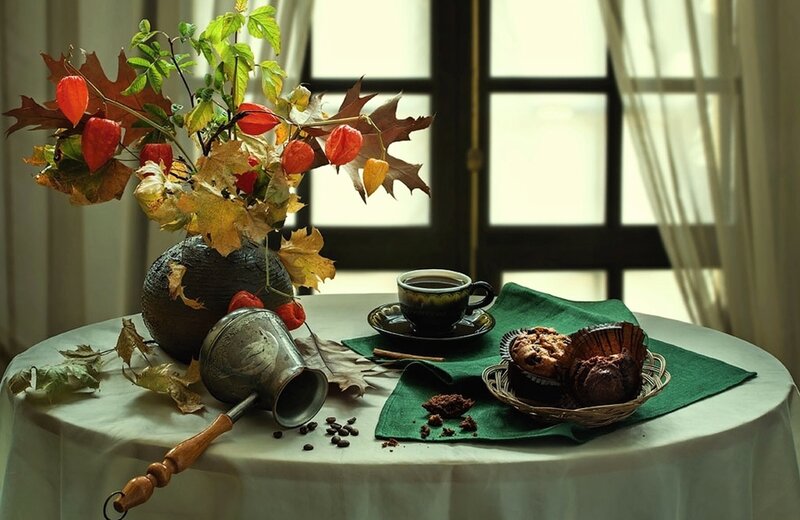 Autumn Still Life Arrangement — Green