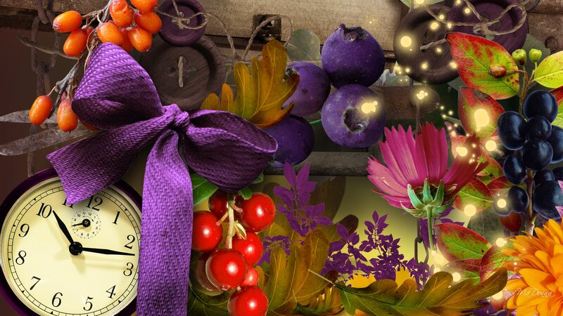 Autumn Still Life Arrangement — Purple