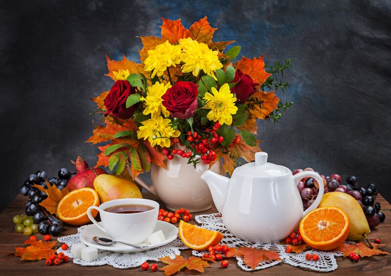 Autumn Still Life Arrangement — Yellow, Calm