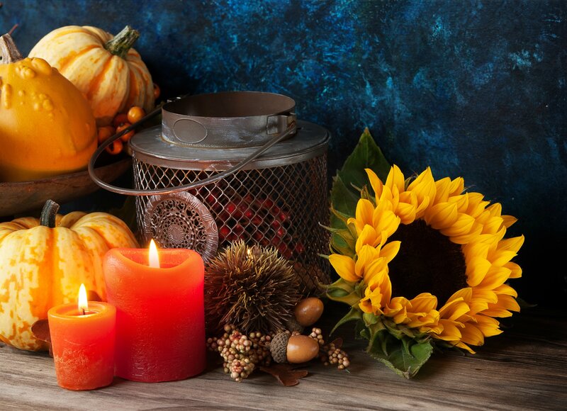 Autumn Still Life Arrangement — Yellow, Cozy