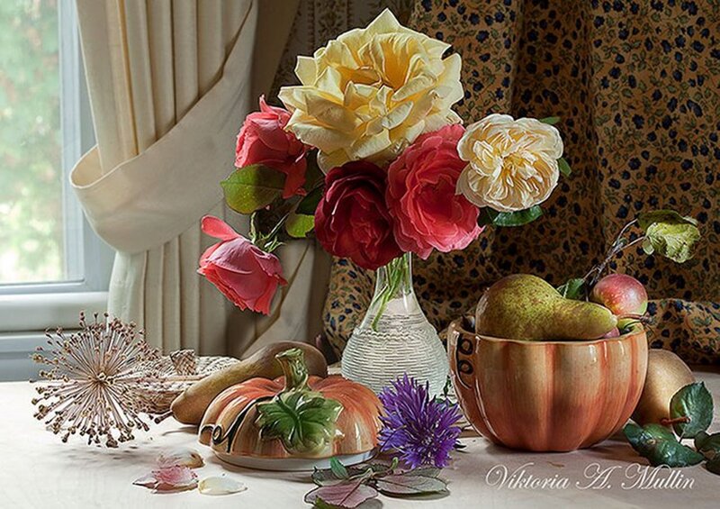 Autumn Still Life Arrangement — Yellow