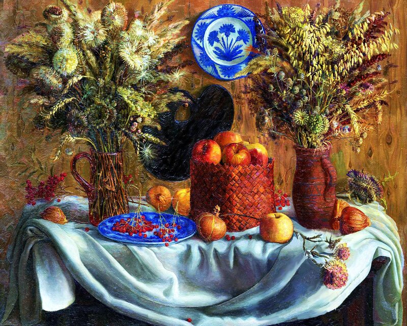 Autumn Still Life — Blue