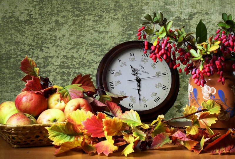 Autumn Still Life — Green, Calm