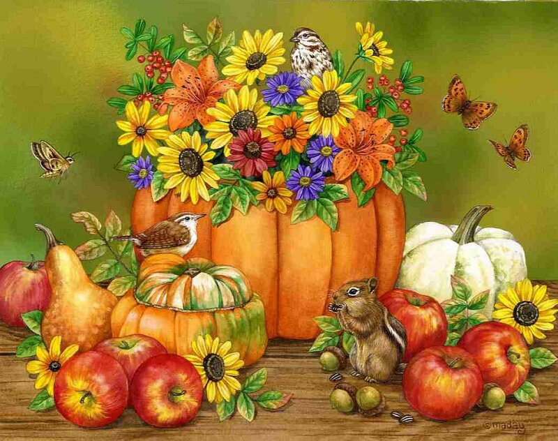 Autumn Still Life — Orange, Peaceful