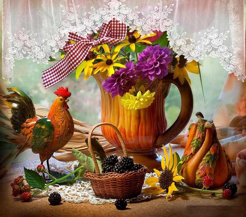 Autumn Still Life — Orange, Serene, Photograph