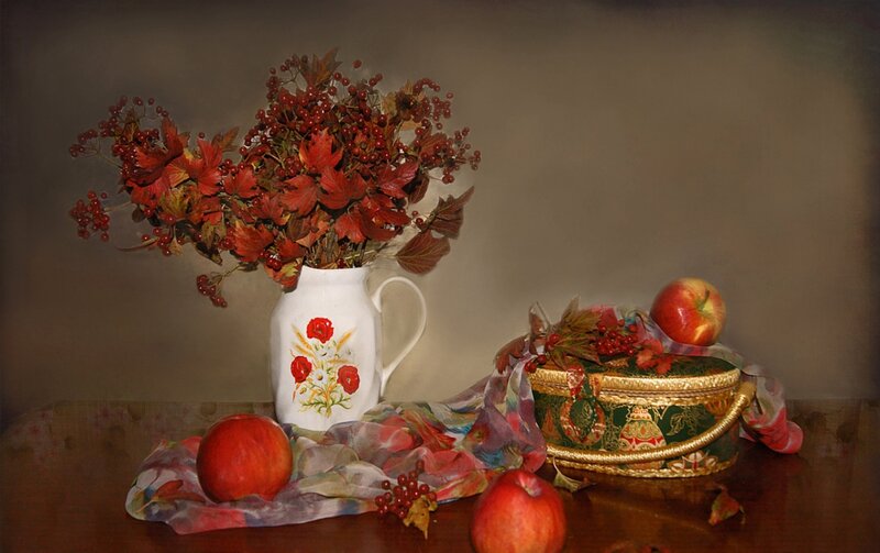 Autumn Still Life — Red, Calm