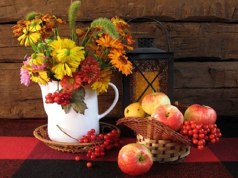 Autumn Still Life — Red, Warm