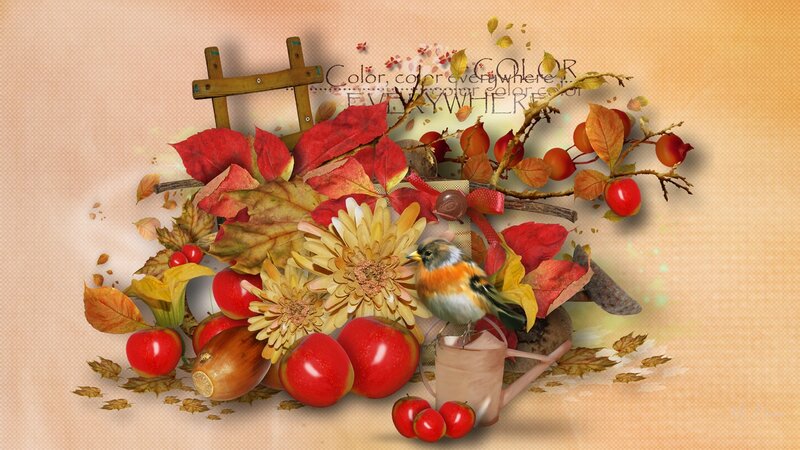 Autumn Still Life with Bird