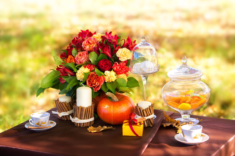 Autumn Table Setting — Brown, Cozy
