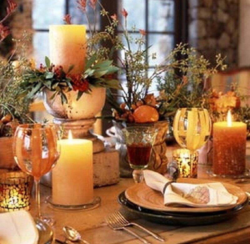 Autumn Table Setting — Brown