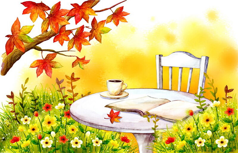 Autumn Table with Cup