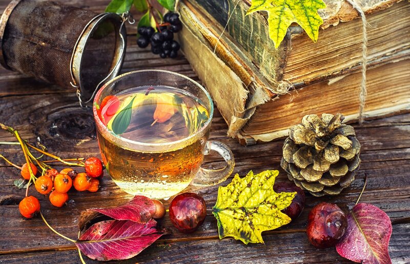 Autumn Tea Setup