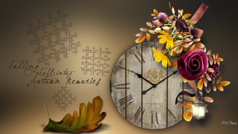 Autumn-themed Clock