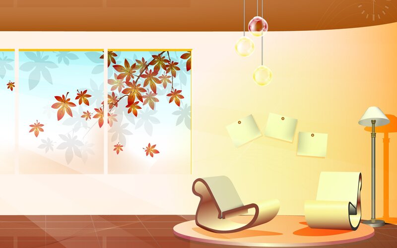 Autumn-themed living room