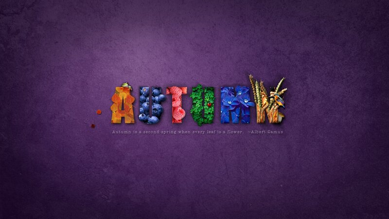 Autumn-themed Text Art