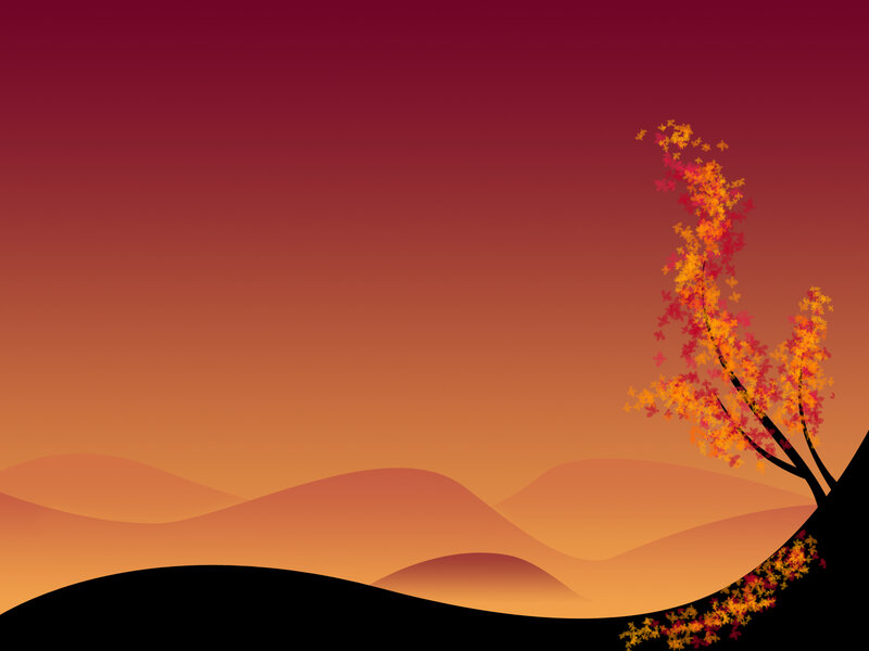 autumn tree on hillside