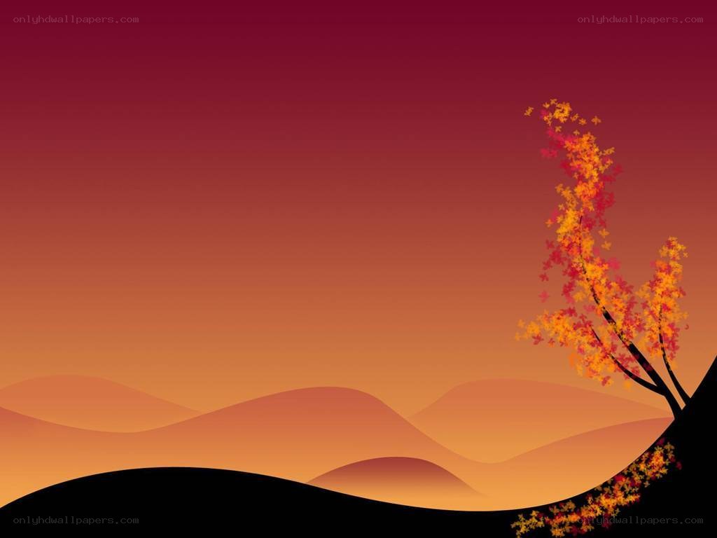autumn tree on hillside