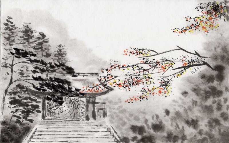 Autumn Tree over Gate