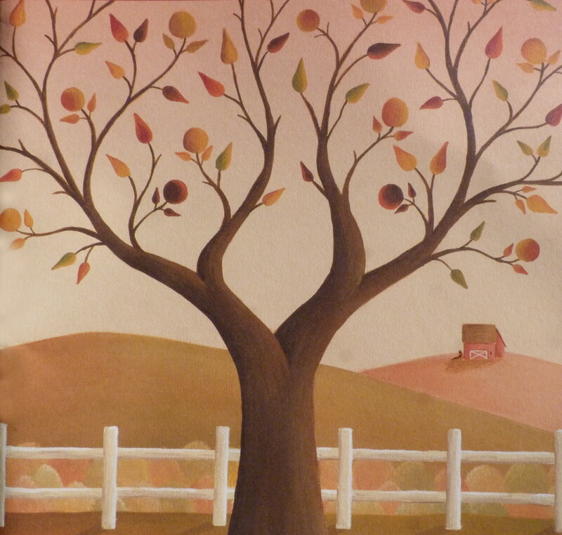 Autumn Tree with Apples