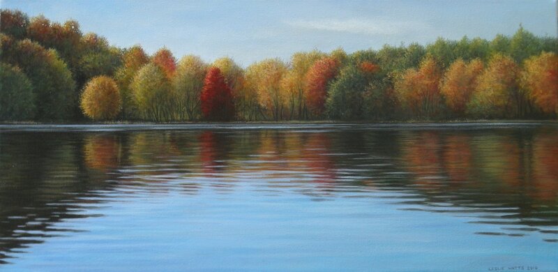 Autumn Trees Reflecting in a Lake
