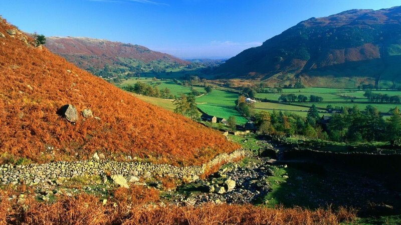 Autumn valley landscape