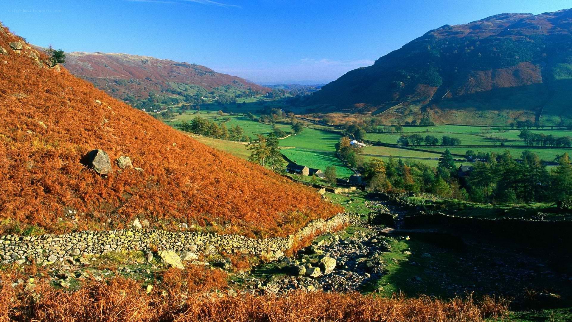 Autumn valley landscape