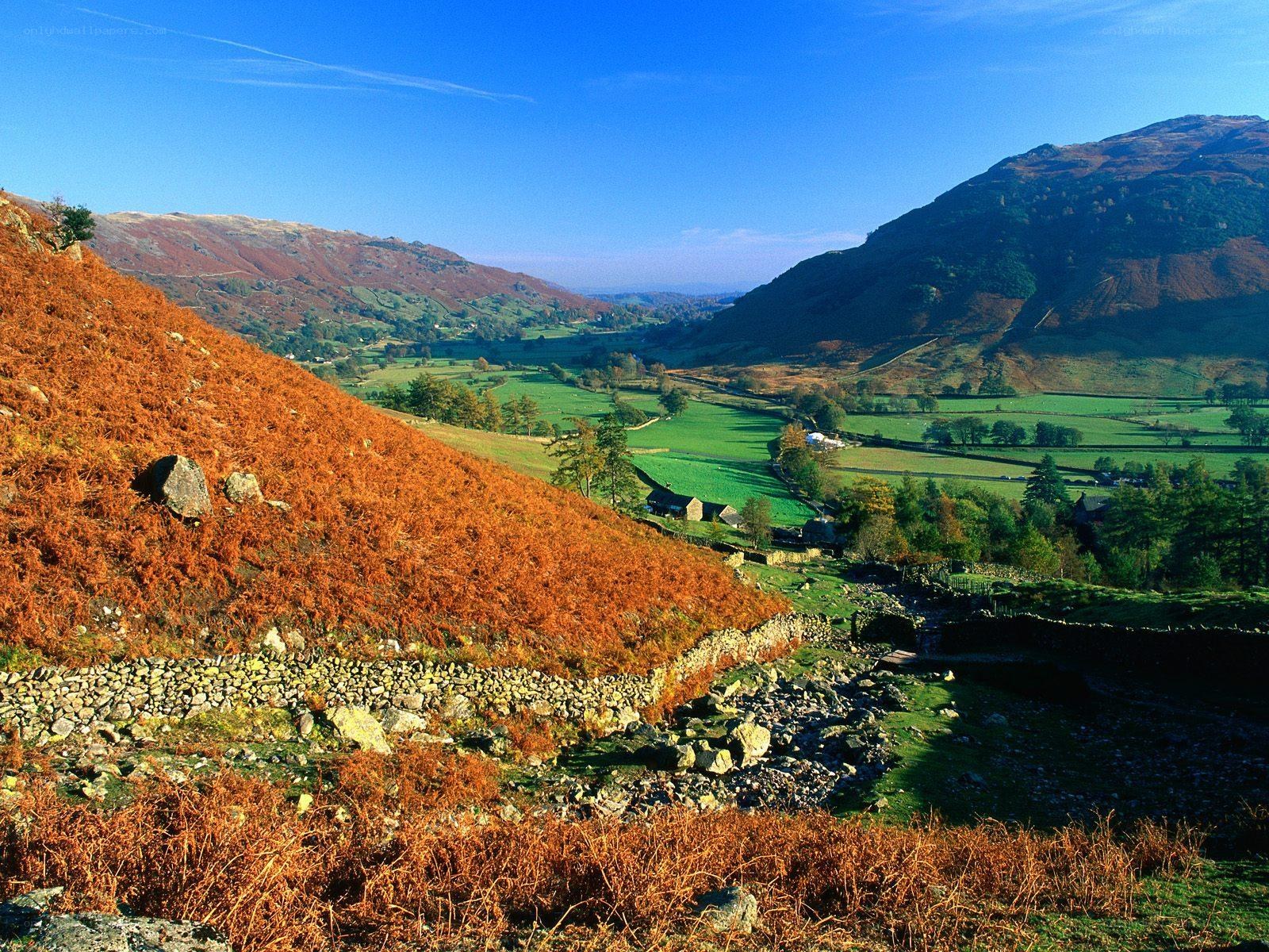 autumn valley landscape