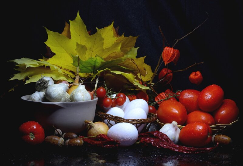 Autumn Vegetables and Eggs