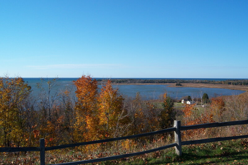 Autumn view of a coastal bay