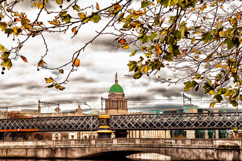 Autumn view of Dublin city