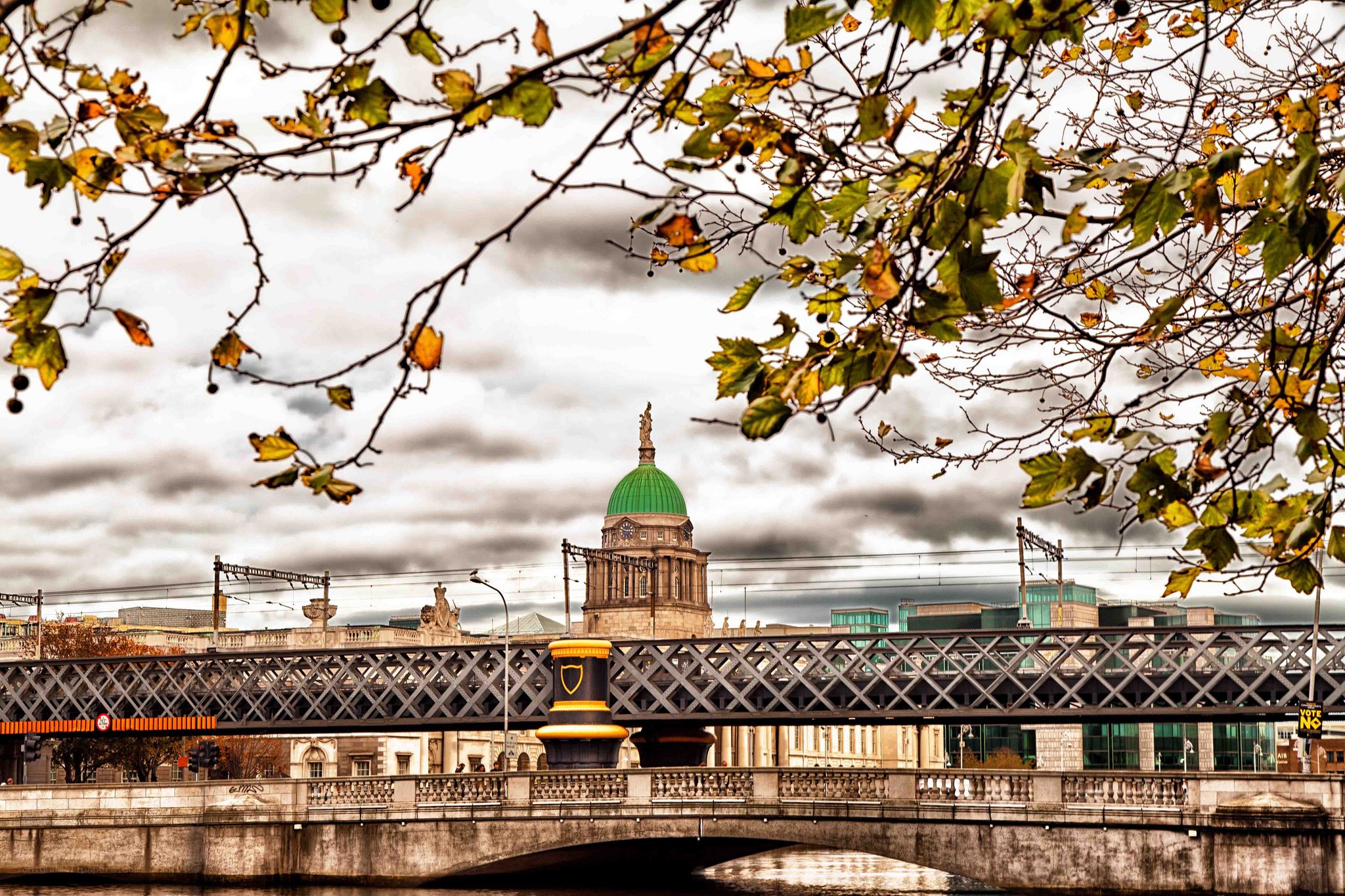 Autumn view of Dublin city