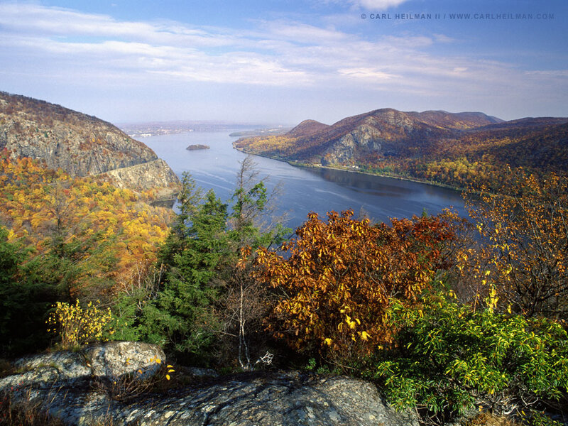autumn view of the hudson river