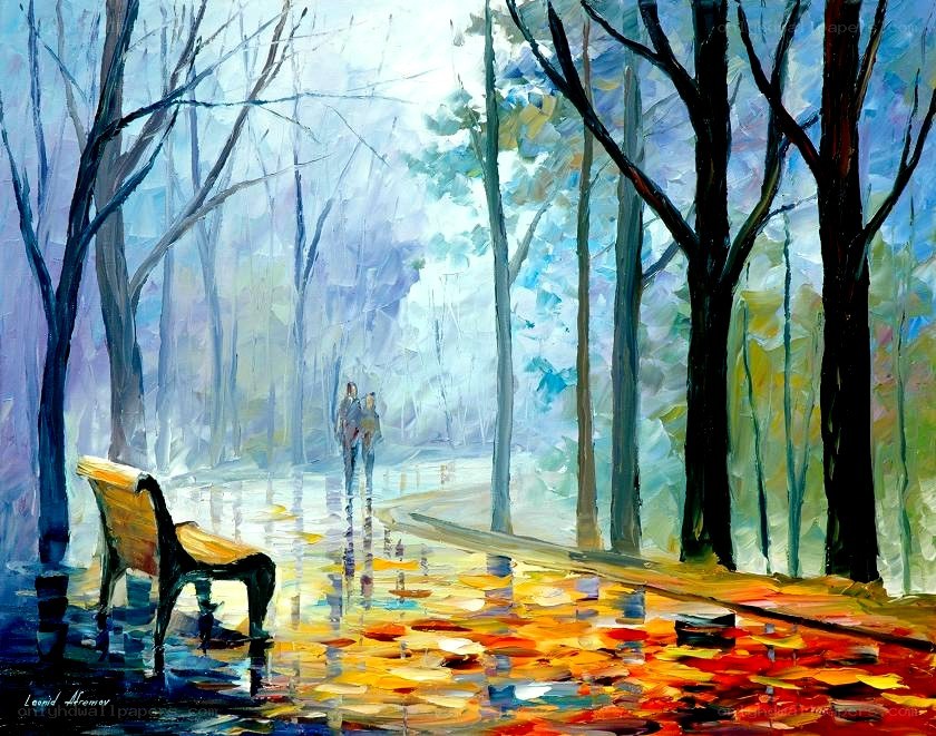 Autumn walk in the park