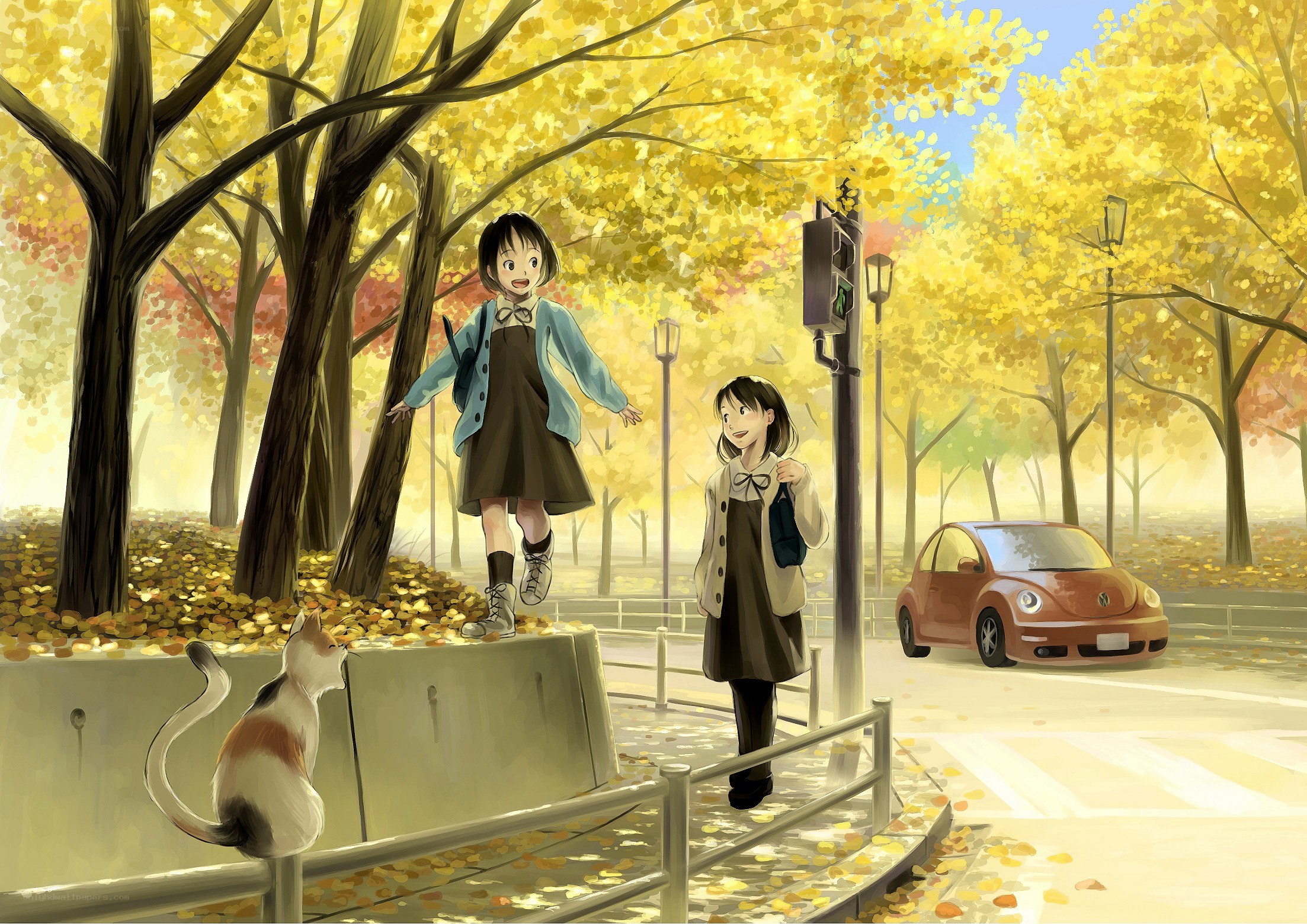 Autumn walk with friends