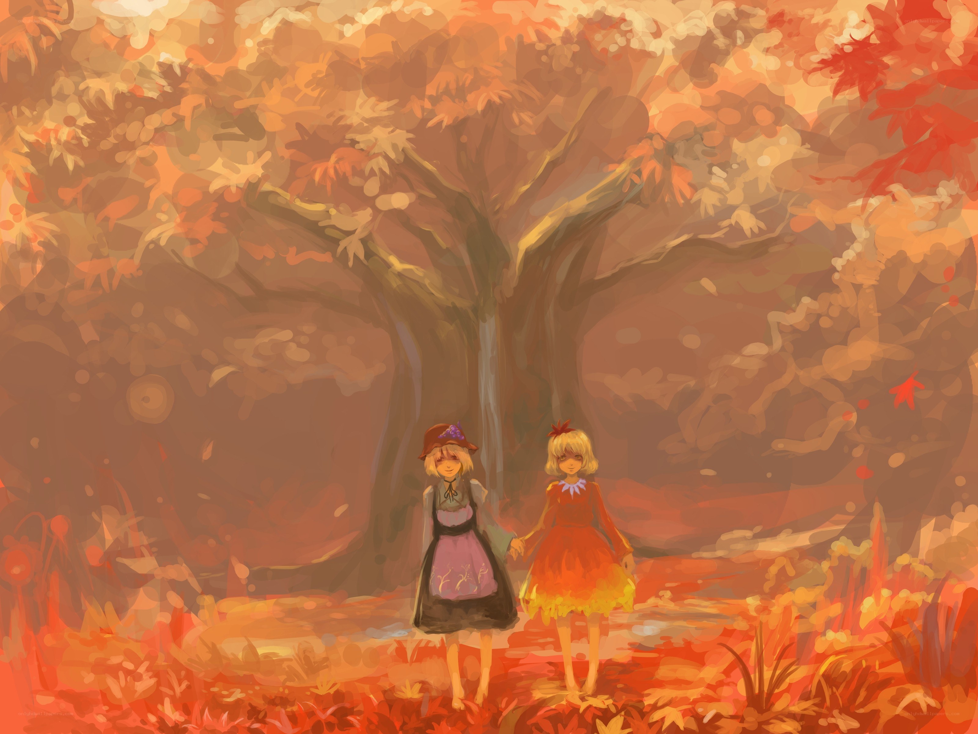Autumn walk with friends
