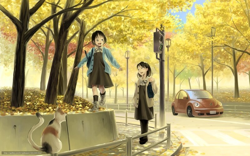 Autumn walk with friends