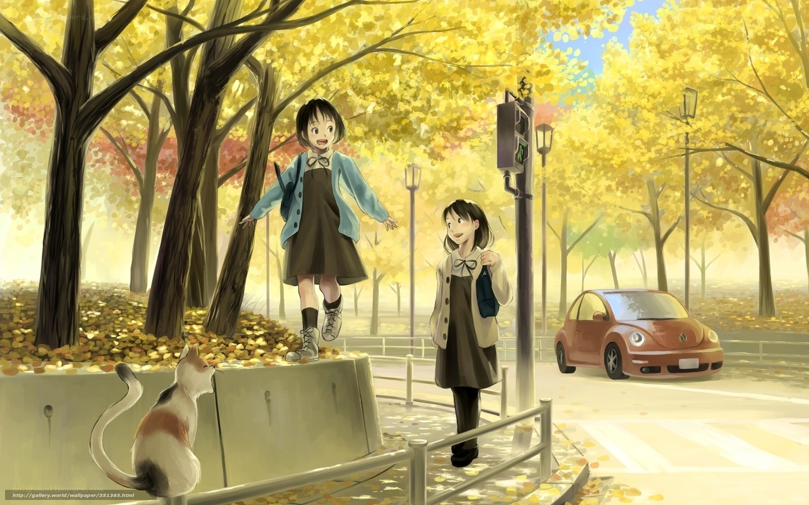 Autumn walk with friends