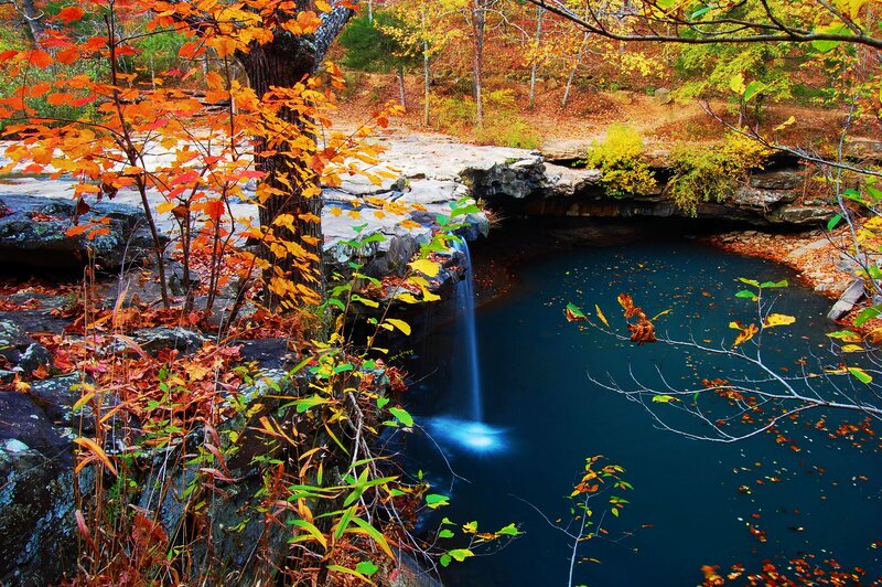 Autumn Waterfall Pool — Orange