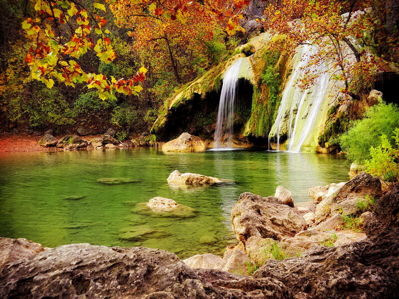 Autumn Waterfall Pool