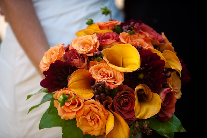Autumn Wedding Bouquet — Orange