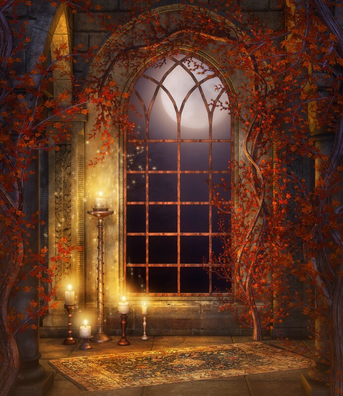 Autumn window scene